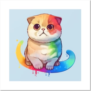 Rainbow Cat Posters and Art